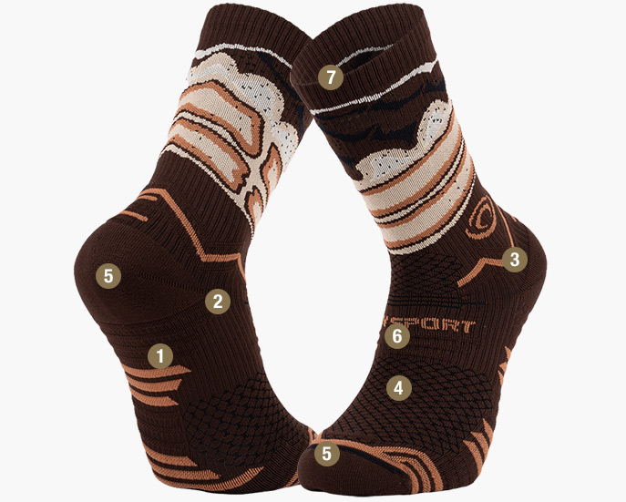 Calze TRAIL ULTRA NUTRISOCKS Tiramisu